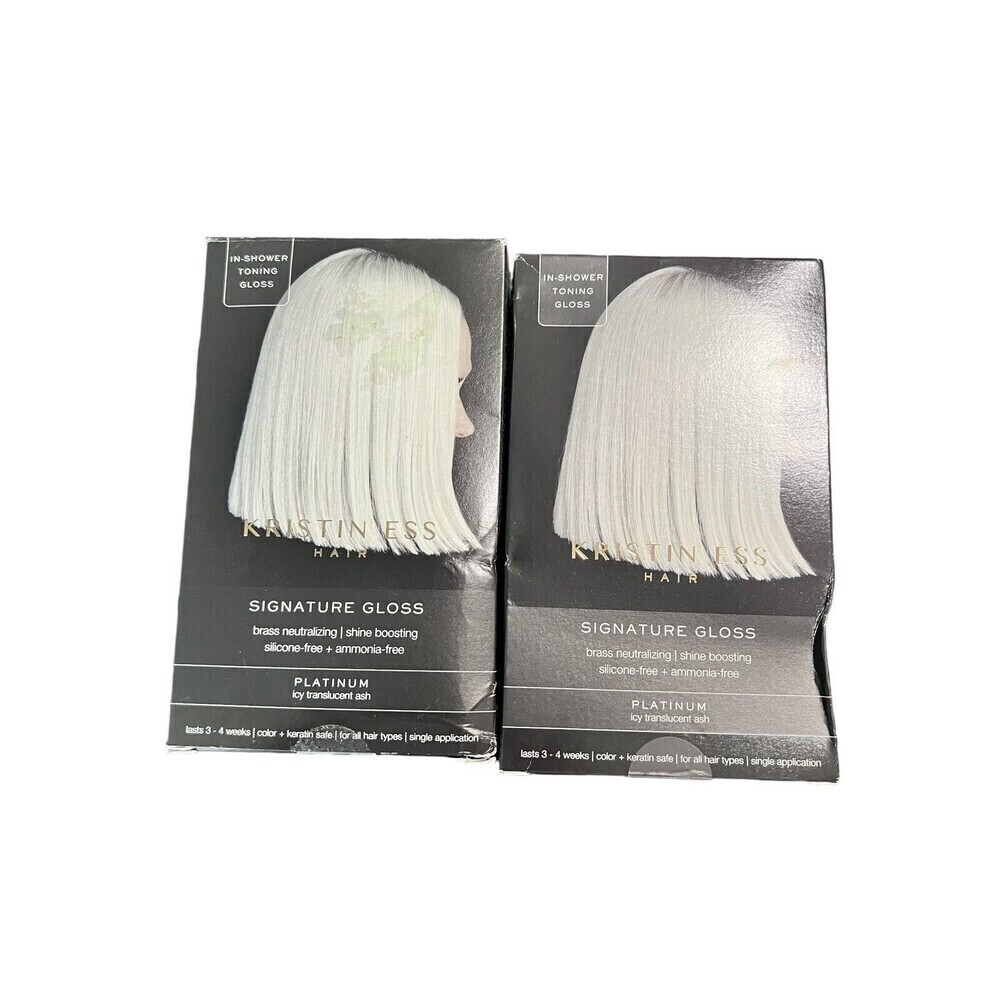 2 Kristin Ess Signature Hair Toning Gloss In Shower Platinum Icy Translucent Ash